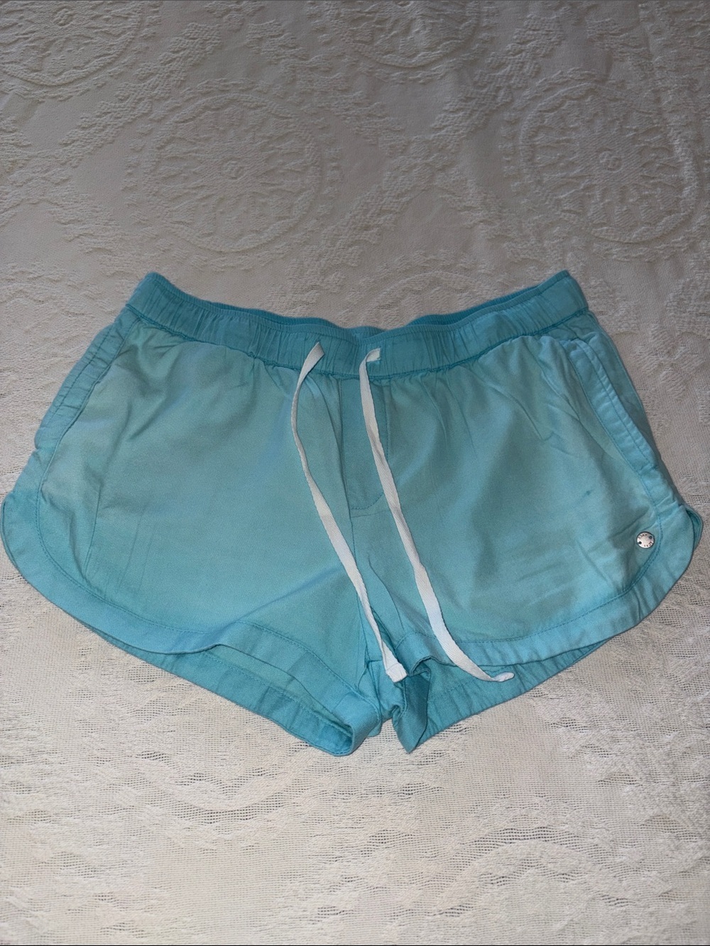 Roxy Light Blue Women's Lounge Shorts with Drawstring EUC XL